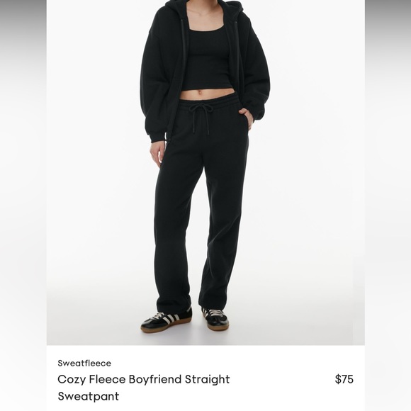 TNA cozy fleece “Boyfriend Straight Sweatpant” - Picture 1 of 6